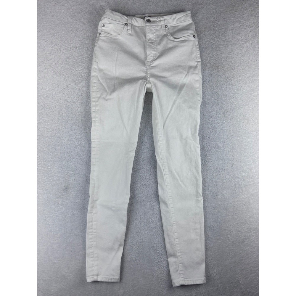 Free‎ People High Rise Skinny Jeans White Denim Stretch Size 29 READ